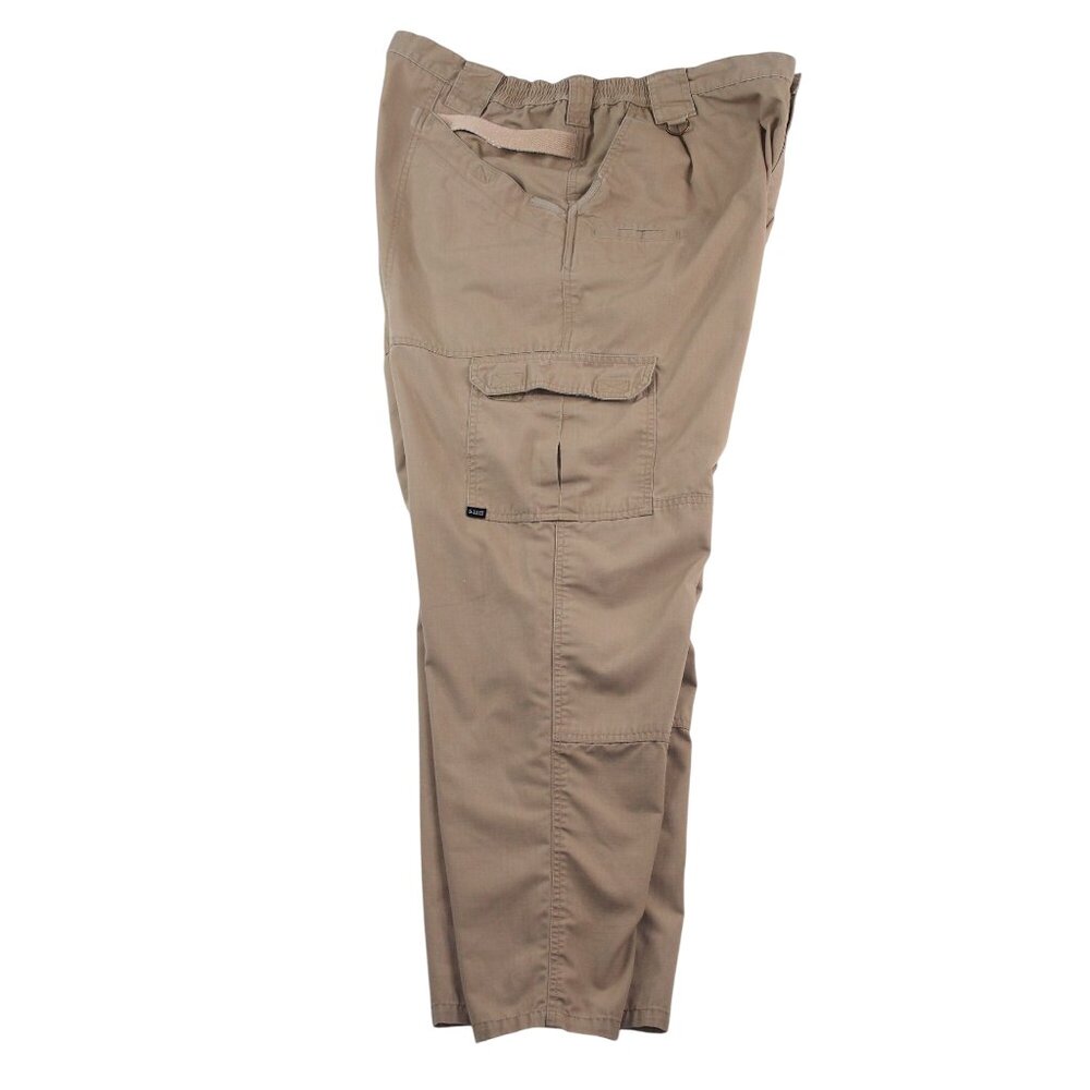 5.11 Tactical Series Cargo Pants Sz 38 X 32 Tan Brown Ripstop Elastic Waistband - Picture 4 of 16